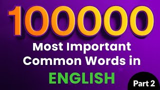 100000 Most Important Common Words in English  Part 2  betterlearning [upl. by Ycnan]