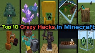 TOP 10 MINECRAFT HACKS YOU NEED TO KNOW 🤯  TRY THIS HACKS 😮 [upl. by Raquel]