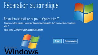 RÉPARATION AUTOMATIQUE NA PAS PU RÉPARER VOTRE PC WINDOWS 1011 [upl. by Nbi]