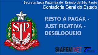 Como fazer o desbloqueio em Restos a Pagar Anos anteriores no SIAFEMNET [upl. by Eimaraj709]