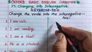 exercise 59  oxford basic english grammar exercise 59  changing into interrogative sentence [upl. by Horne]