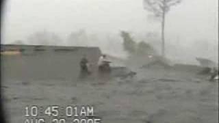 AMAZING RAW VIDEO Hurricane Katrina roof top flooding St Bernard La [upl. by Aicerg]