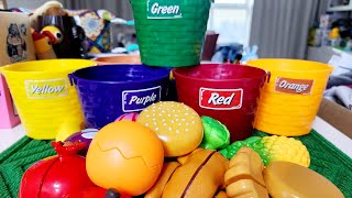 🌈 SATISFYING ASMR amp COLOR MATCHING PLAY FOOD [upl. by Leanard368]