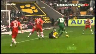 27 Grafite vs Bayern Goal of the year 2009 [upl. by Joelly477]