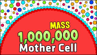 WORLD RECORD 1000000 MILLION MASS TO A SPAWNER CELL IN AGARIO ADDICTIVE GAME  AGARIO 40 [upl. by Atihana475]