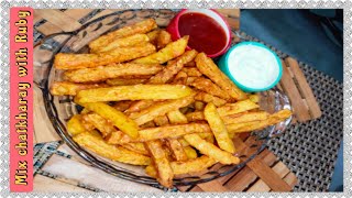 Egg Coated French FriesCrispy French Fries Secret recipeHomemade Perfect French Fries Recipe [upl. by Pardew]