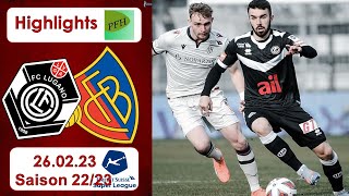 Highlights FC Lugano vs FC Basel 26022023 [upl. by Launame]