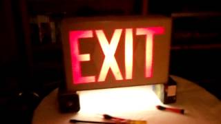 1960s Prescolite Fluorescent Exit Sign [upl. by Artemla828]