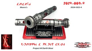 Momos Saberz quotProject Mquot Darth Maul Neopixel Lightsaber Staff with Proffies [upl. by Maryly444]