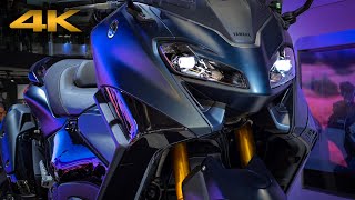 2023 Yamaha TMAX and 2023 Yamaha TMAX Tech Max  Walkaround  EiCMA 2022  4K [upl. by Sumaes]