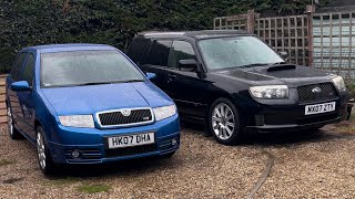 Skoda Fabia VRS SE fixes tinkering and valet plus Subaru Forester STI final look before paint [upl. by Phenica]