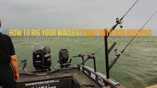 Successful Fishing Tips  How to Rig Your Walleye Boat with Rod Holders  Capt Ross Robertson [upl. by Ihsoyim]