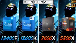 Intel i5 13400f vs i5 12600k vs Ryzen 5 7600x vs 7 5800x  Test  1080p  1440p  RTX 4090 [upl. by Zurc]