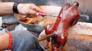 Taiwanese Street Food  CARAMEL DUCK Kaohsiung Night Market Taiwan [upl. by Trini]