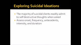 Suicide and Risk Assessment in Counseling [upl. by Heisel]