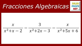 RESTAR FRACCIONES ALGEBRAICAS  Ejercicio 2 [upl. by Tim]