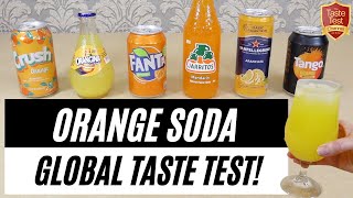 ORANGE SODA TASTE TEST amp FUN FACTS  Is this the BEST Fizzy Orange Drink in the World [upl. by Himelman360]