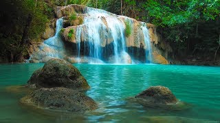 Entspannungsmusik  Natur Tiefenentspannung Stressabbau  4K Wasserfall [upl. by Eillit472]