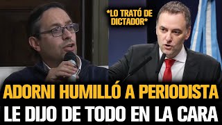 ADORNI HUMILLÓ A PERIODISTA QUE LE DIJO DE TODO EN LA CARA [upl. by Emmi]