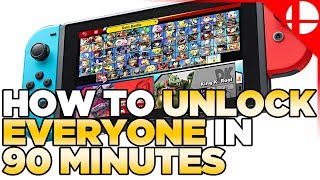 UNDER 90 MINUTES Fastest Way to Unlock Characters in Smash Ultimate  Works on 20 [upl. by Northrop]