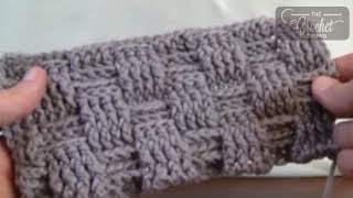 Crochet Basket Weave Stitch  Blanket  EASY [upl. by Aleunam344]