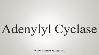 How To Say Adenylyl Cyclase [upl. by Ethan962]