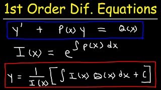 First Order Linear Differential Equations [upl. by Anairam288]