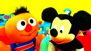 Baby Sniffles Ernie Toy Sings Sesame Street Songs Alphabet ABCs Disney Mickey Mouse Has An Accident [upl. by Aleka]