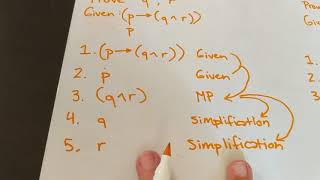 Proofs with Rules of Inference 1 Propositional Logic for Linguists 15 [upl. by Arlyne]