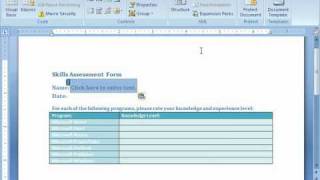 Word Tutorial Creating a Form Template Microsoft Training Lesson 212 [upl. by Davidde]