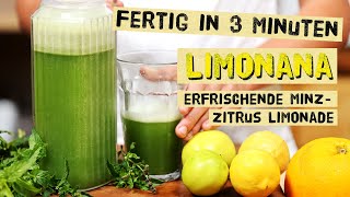 Dieses erfrischende Sommergetränk kannst du schnell und günstig selber machen  Limonade  Limonana [upl. by Ainezey628]