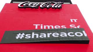 CocaCola Refreshes Times Square Sign [upl. by Gorden672]