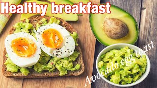 How to make Avocado egg toast  healthy breakfast  avo toast with egg trip and foodie [upl. by Hluchy]