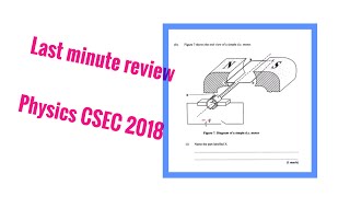 CSEC PHYSICS Jan 2018 Walkthrough for EXAM TOMORROW [upl. by Eellah]