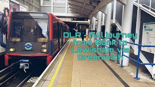 DLR from Bank to Lewisham via Greenwich  Full Journey [upl. by Tertius]