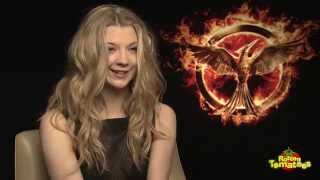 The Hunger Games Mockingjay Part One  Natalie Dormer Interview [upl. by Bartram]