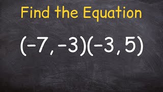 Find the equation of a line through two points using slope intercept form [upl. by Bentley528]