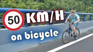 50 kmh on bicycle [upl. by Aynatal]