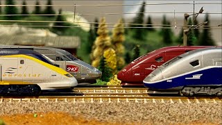 TGV Compilation  Model trains N scale [upl. by Giguere]