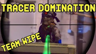 Tracer Domination Team Wipe  Indoor Airsoft CQB Gameplay with VFC Avalon VR16 Calibur CQB [upl. by Alyose]