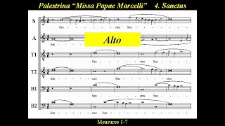 Palestrina  Missa Papae Marcelli 4Sanctus  Alto [upl. by Lothaire]