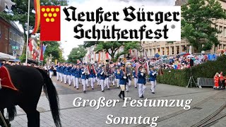 Neusser Bürger Schützenfest 2023 Festzug Sonntag [upl. by Raama]