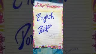 English portfolio class 10 [upl. by Sahcnip656]