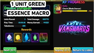 100 GREEN ESSENCE MACRO ANIME VANGUARDS [upl. by Ogata633]