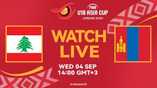 Group Phase  Lebanon v Mongolia  Full Basketball Game  FIBA U18 Asia Cup 2024 [upl. by Arondell]