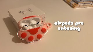 airpods pro unboxing  setup  case asmr [upl. by Raynell]