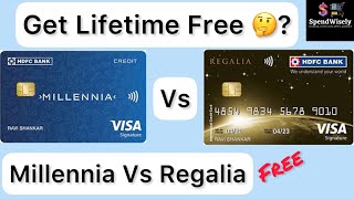 HDFC Millennia Vs HDFC Regalia Credit Card  HDFC Credit Cards Lifetime Free  5 Ways Lifetime Free [upl. by Adnim]