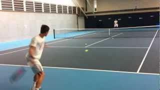 Marton Fucsovics forehand cross at LTA [upl. by Iosep]