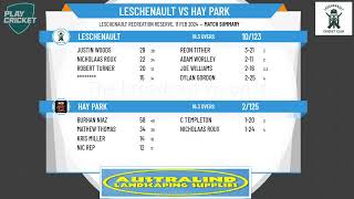 Bunbury amp Districts Cricket Association  Mens T20 1st Grade  Grand Final  Leschenault v Hay Park [upl. by Rexer169]