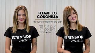 TUTORIAL EXTENSIONES cómo colocar un flequillo de clip con coronilla [upl. by Belvia597]